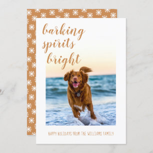 Cartão De Festividades Barking Spirs Bright Your Dog Photo Holiday