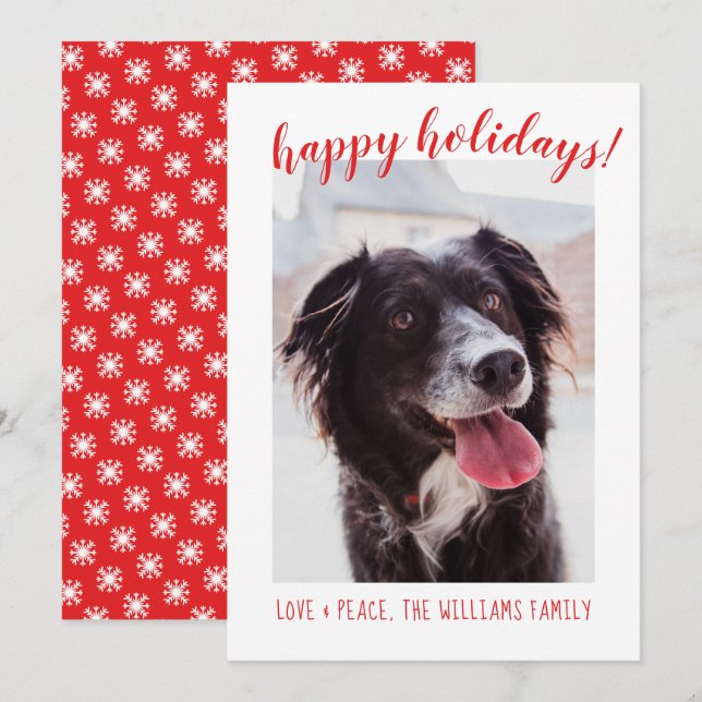 Cartão De Festividades Barking Spirs Bright Your Dog Photo Holiday (Frente/Verso)