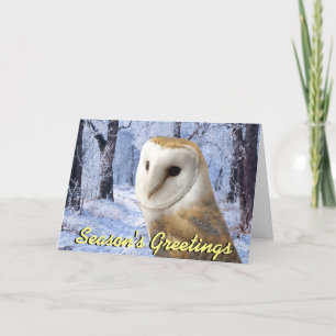 Cartão De Festividades Barn owl Christmas card