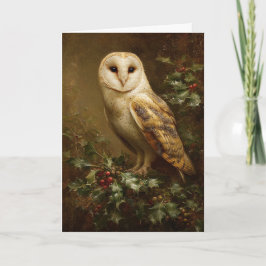 Cartão De Festividades Barn Own Christmas