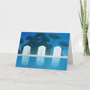 Cartão De Festividades Barracas da piscina