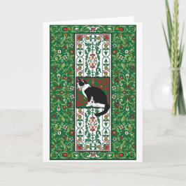 Cartão De Festividades Barroco Tuxedo Cat