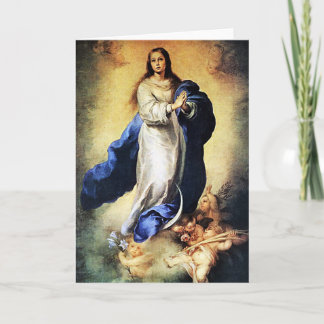 Cartão De Festividades Bartolome Murillo - concepção imaculada