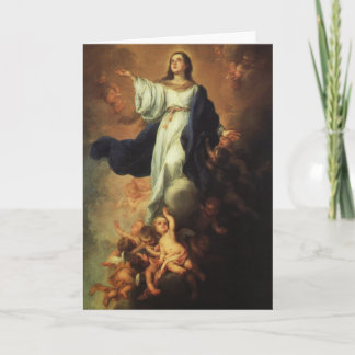 Cartão De Festividades Bartolome Murillo - suposição do Virgin