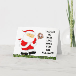 Cartão De Festividades Baseball Christmas Holiday Cards