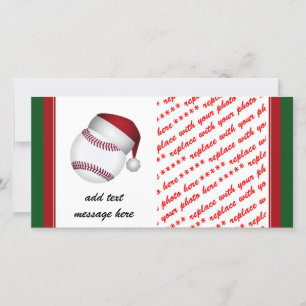 Cartão De Festividades Baseball de Natal