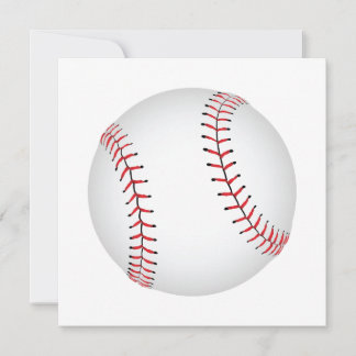 Cartão De Festividades Baseball Design com beisebol personalizado em BG C