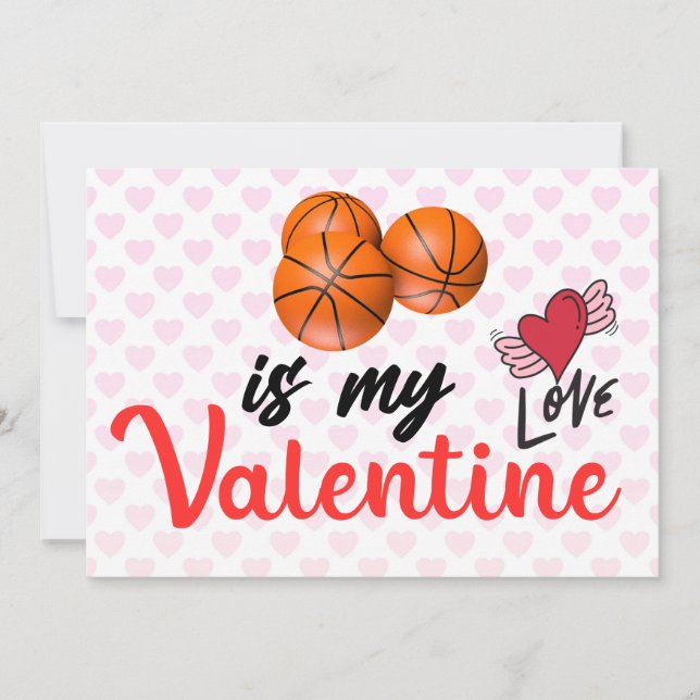 Cartão De Festividades Basquete é meu namorados para Jogador (Frente)