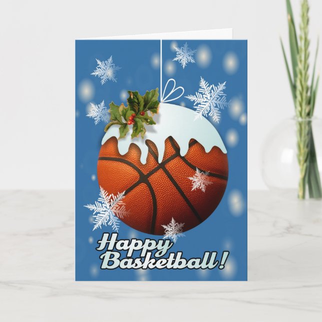 Cartão De Festividades Basquetebol feliz (Frente)