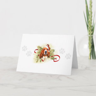 Cartão De Festividades Basset Hound Christmas Cards