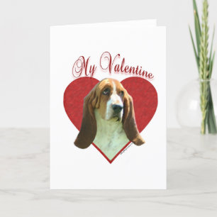 Cartão De Festividades Basset Hound Meu Namorados