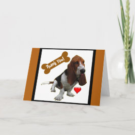Cartão De Festividades Basset Hound, Obrigado
