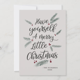 Cartão De Festividades Basta Pine Tenha um Natal Feliz