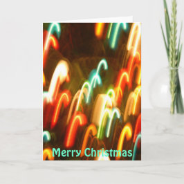 Cartão De Festividades Bastão de doces das luzes de Natal