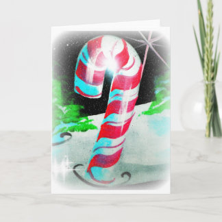 Cartão De Festividades Bastões de doces pintados