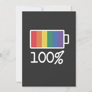 Cartão De Festividades Bateria 100% de orgulho LGBT Engraçado pela Gay Ig