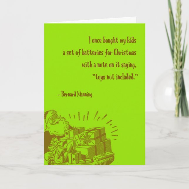 Cartão De Festividades Baterias para o Natal (Frente)