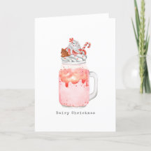 Batido de Natal de Peppermint em Pote de Mason de 
