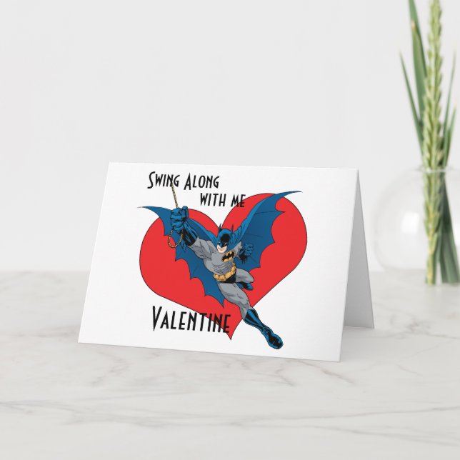 Cartão De Festividades Batman Valentine | Swing Along With Me (Frente)