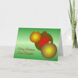 Cartão De Festividades Baubles Daughter Christmas