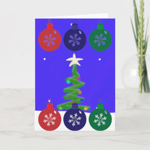 Cartão De Festividades Baubles de Natal