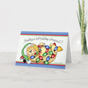 Cartão De Festividades BaZooples "Holiday Stressed?" Christmas Card