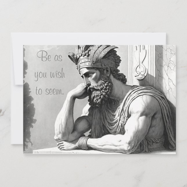 Cartão De Festividades Be as you wish to seem (Frente)