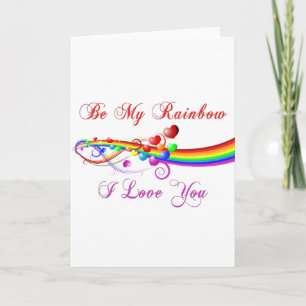 Cartão De Festividades Be My Rainbow Gay Valentine
