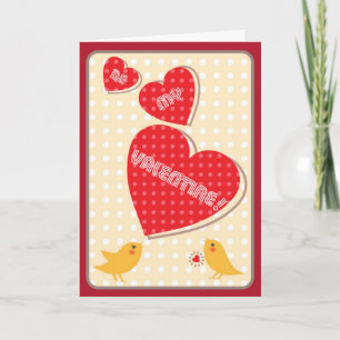 Cartão De Festividades Be My Valentine Bird Greeting Card