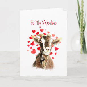 Cartão De Festividades Be My Valentine From Old Goat Loves You Humor