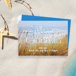 Cartão De Festividades Beach Dunes Merry Christmas Flat Cards