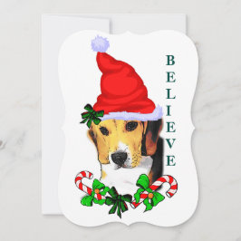 Cartão De Festividades Beagle Acredita No Natal