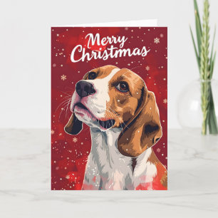 Cartão De Festividades Beagle Christmas