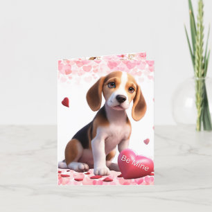 Cartão De Festividades Beagle do Dia dos Namorados Seja meu namorado