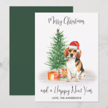 Beagle Dog Papais noeis Árvore Festiva Feliz Natal