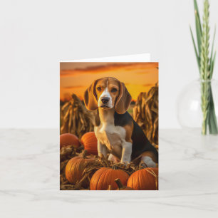 Cartão De Festividades Beagle Graças