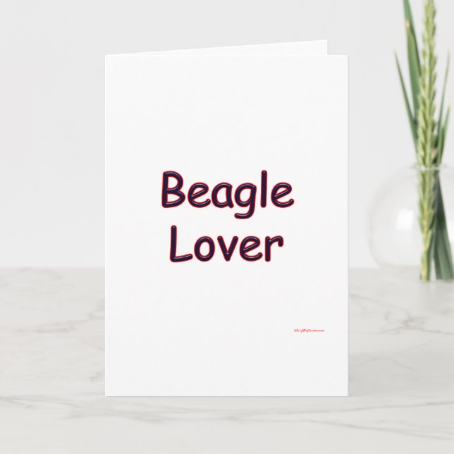 Cartão De Festividades Beagle Lover (Frente)