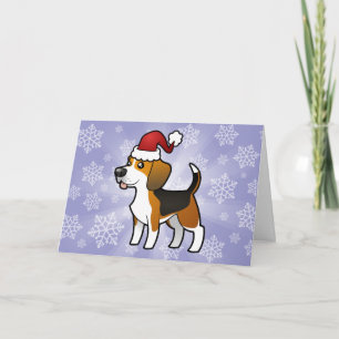 Cartão De Festividades Beagle Natal