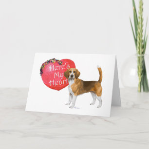 Cartão De Festividades Beagle no Dia dos Namorados