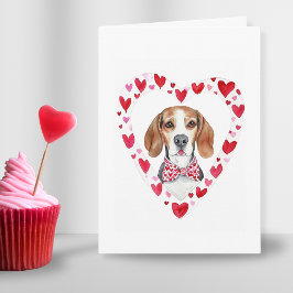Cartão De Festividades Beagle Você pegou meu coração personalizado para o