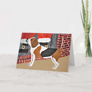 Cartão De Festividades Beagle Watch Dog On Christmas Eve