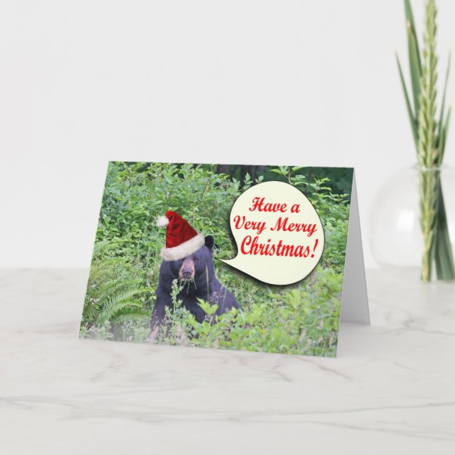 Cartão De Festividades Bear Natal (Frente)