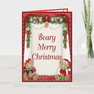 Cartão De Festividades Beary Felry Christmas