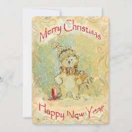 Cartão De Festividades Beary Felry Christmas Card