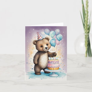 Cartão De Festividades Beary Sweet Birthday Deseja