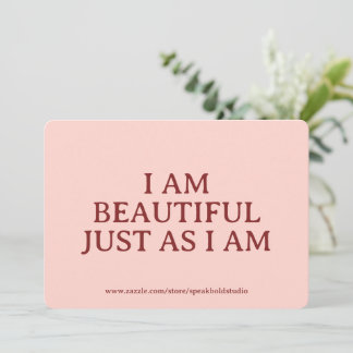 Cartão De Festividades Beautiful Affirmation Card – Custom Gift for Her