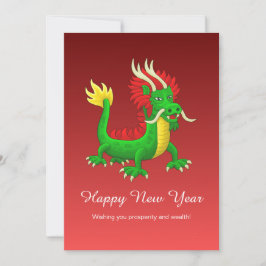 Cartão De Festividades Beautiful Hand Drawn Chinese Dragon