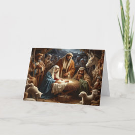 Cartão De Festividades Beautiful Nativity Scene Holiday Christmas