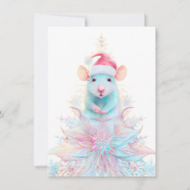 Cartão De Festividades Beautiful Rat Christmas Cards