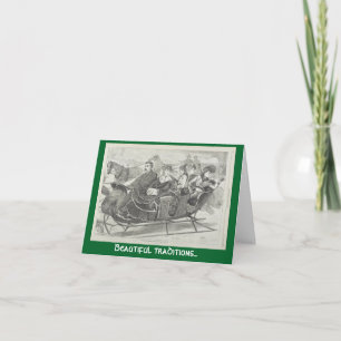 Cartão De Festividades Beautiful traditions Christmas Bells greeting card